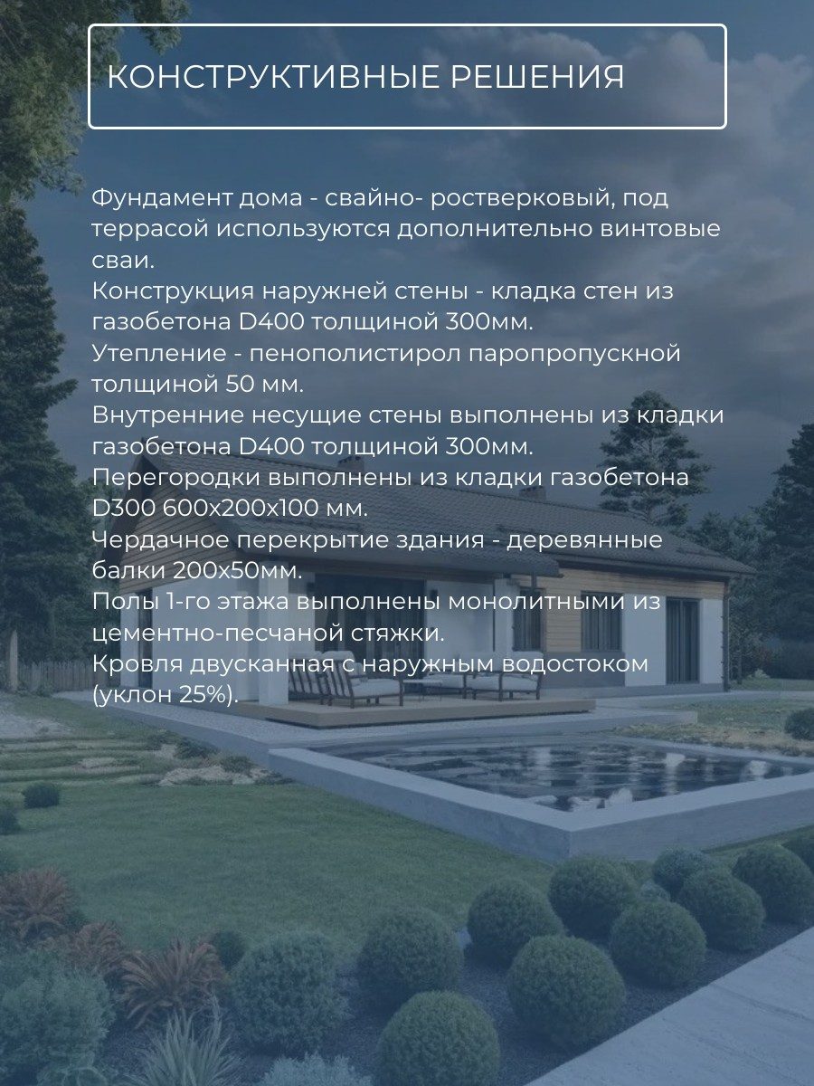 Проект дома 85 м2 / Газобетон / 1 этаж / — фото 8