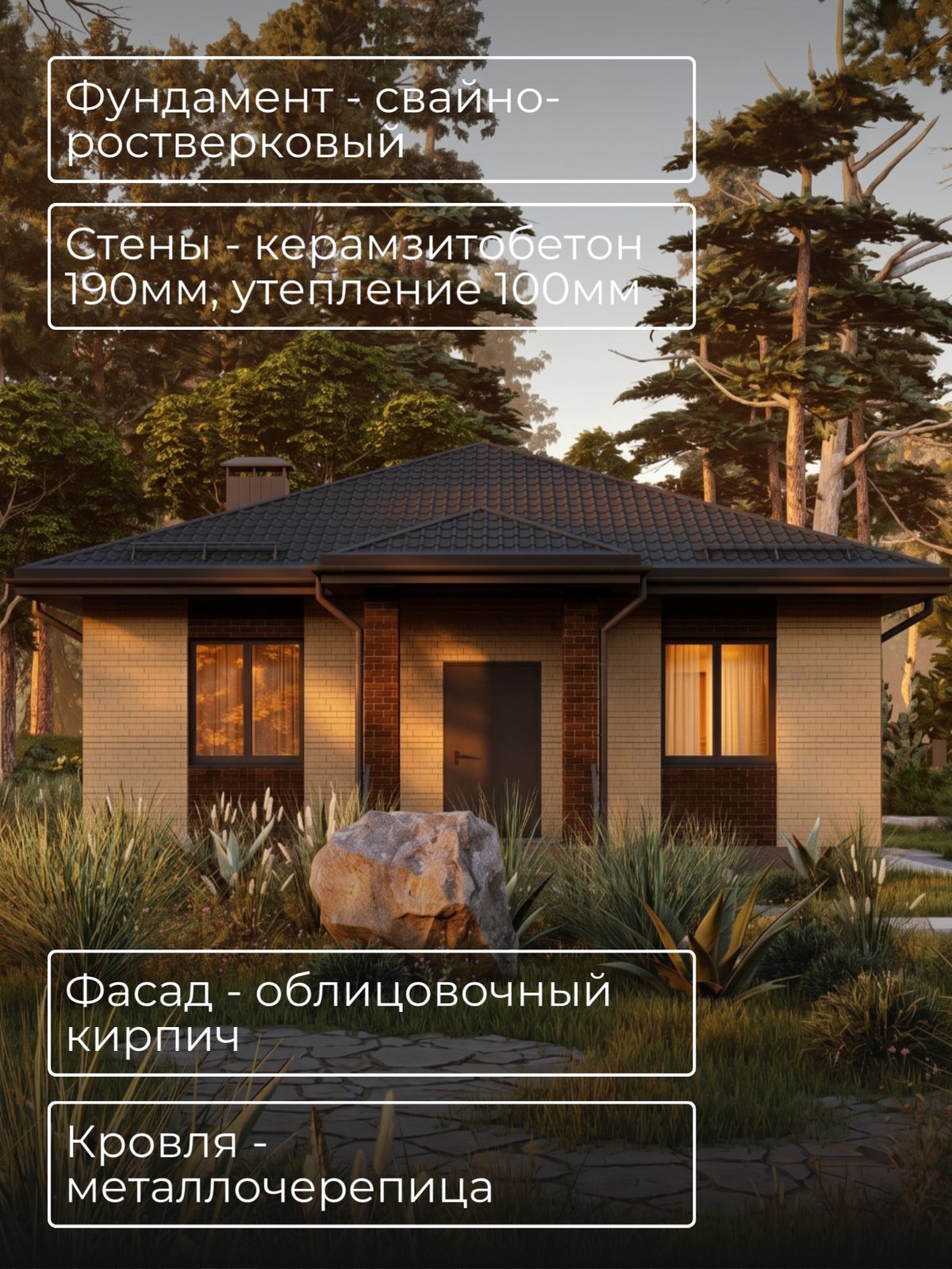 Проект дома 102,4 м2 / Керамзитобетон /  — фото 5