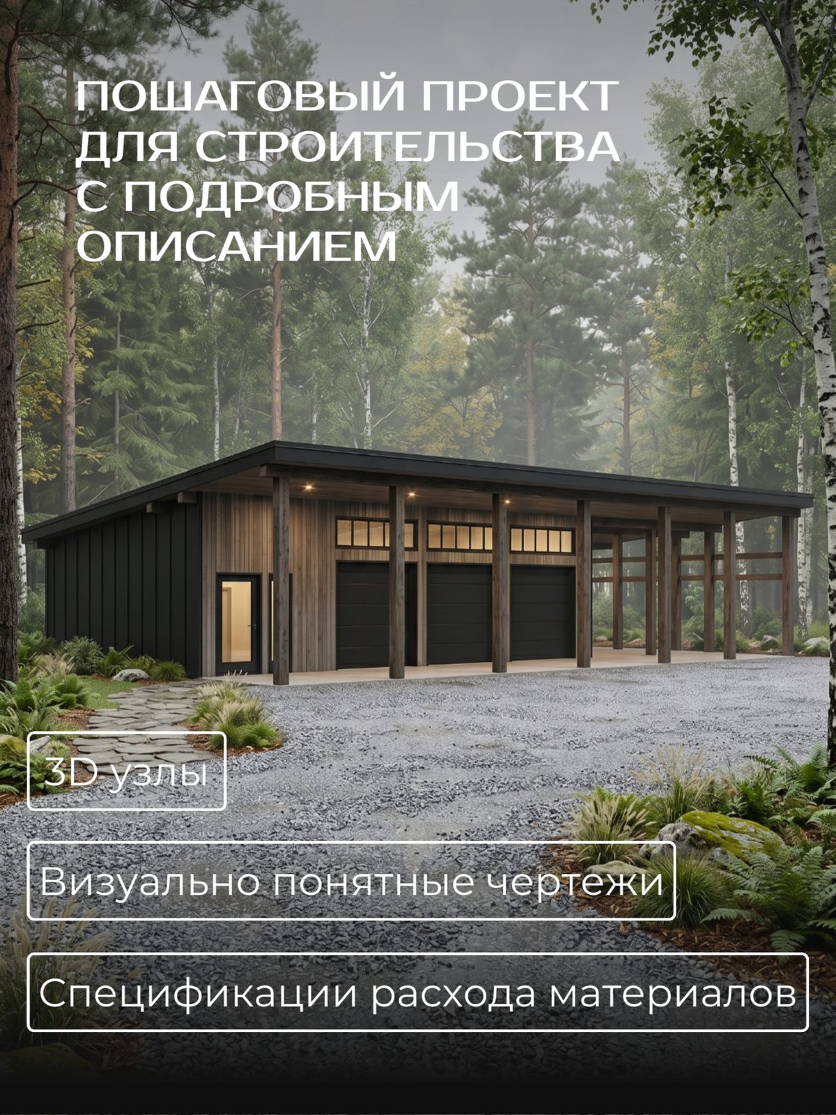 Проект гаража 21,80×10,00 м / HDG6 — фото 3