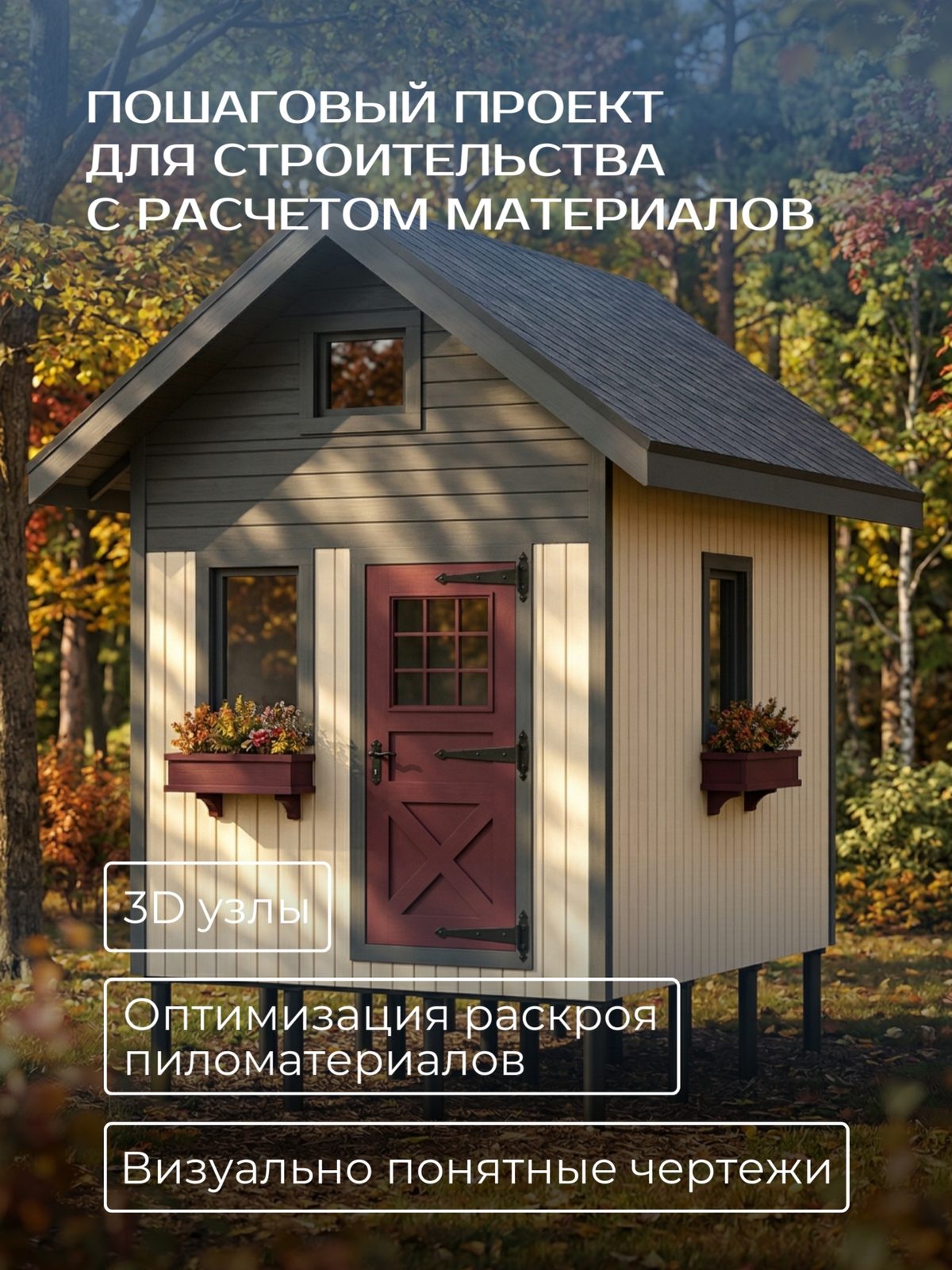 Проект хозблока 3,0×4,0 м / HDHB6 — фото 3