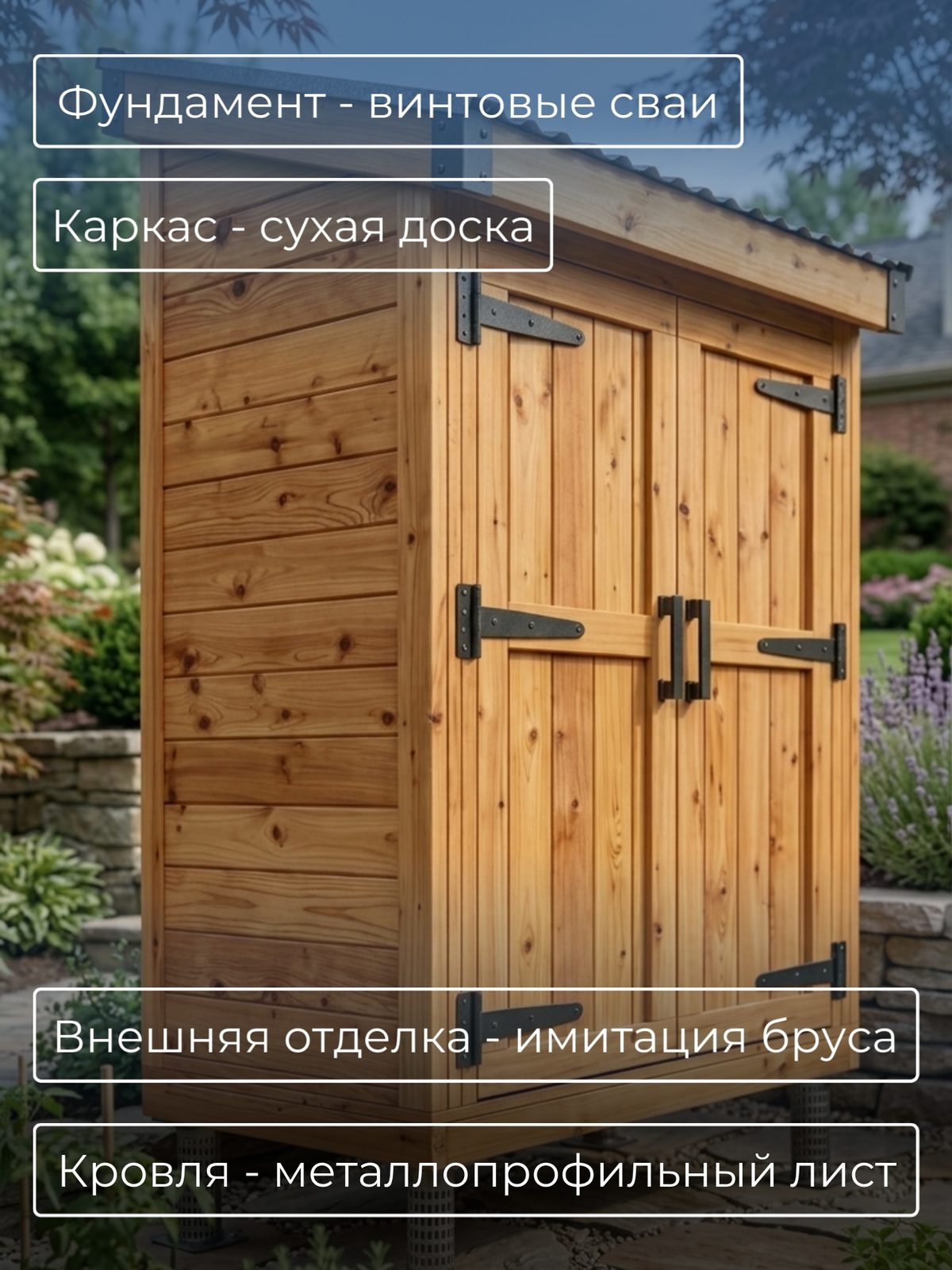 Проект шкафа-хозблока 1,0×1,8 м / HDHSH1 — фото 3