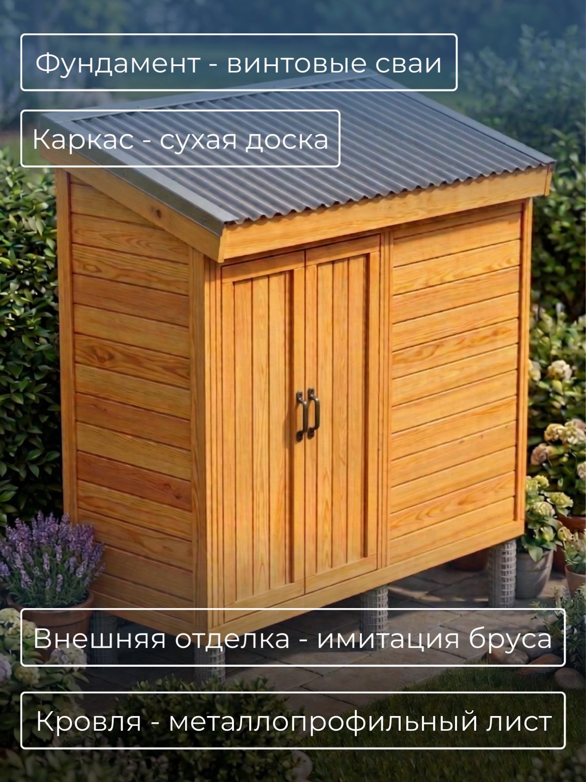 Проект шкафа-хозблока 1,0×3,5 м / HDHSH2 — фото 3