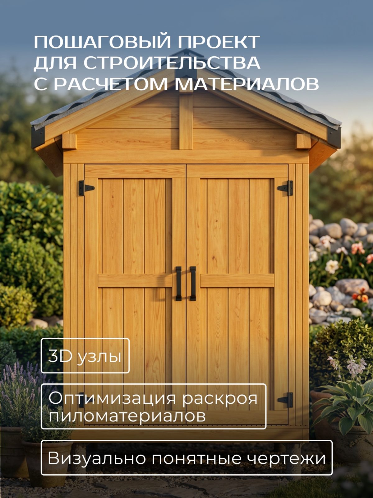 Проект шкафа-хозблока 2,0×1,8 м / HDHSH3 — фото 2