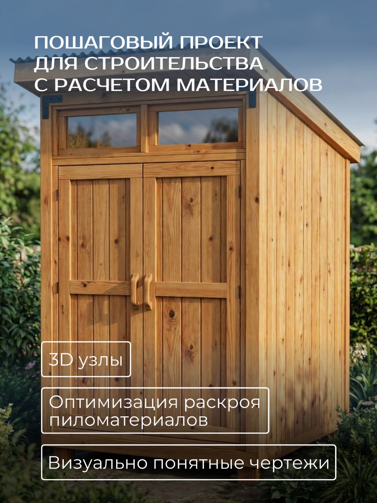 Проект шкафа-хозблока 2,0×1,8 м / HDHSH6 — фото 2