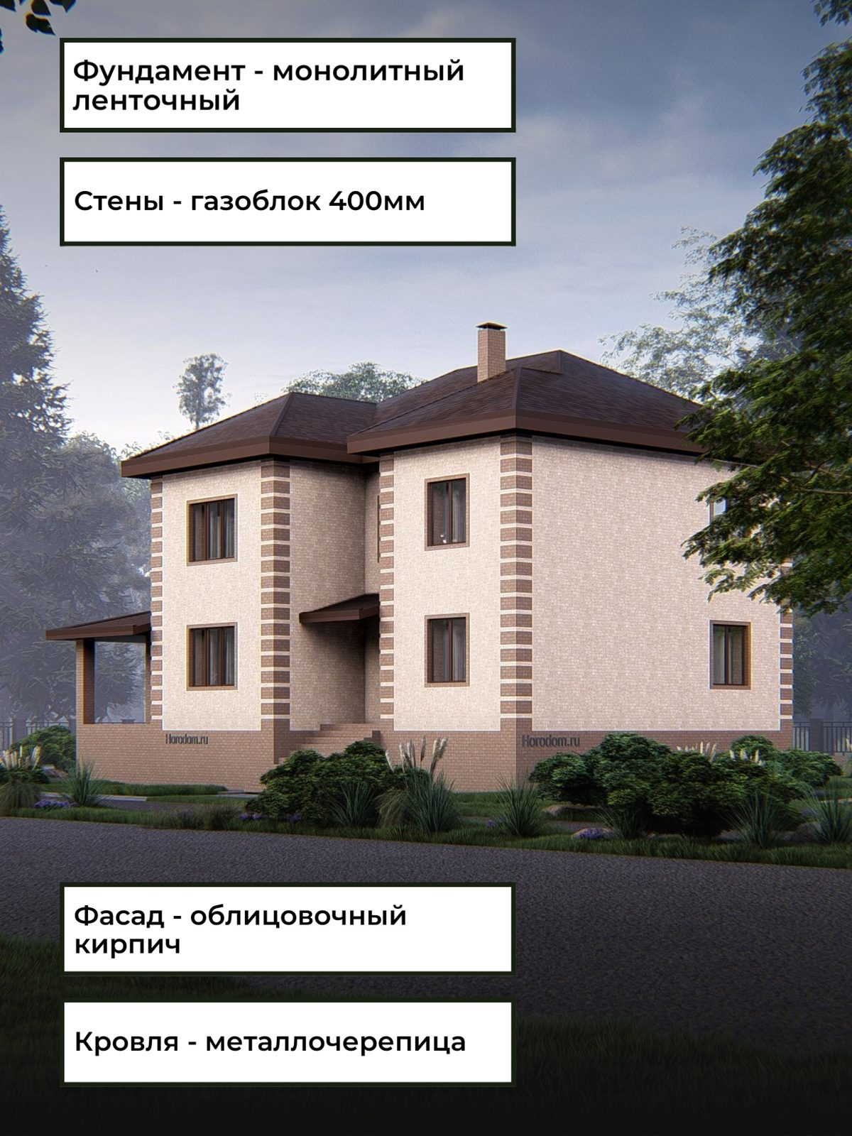 Проект дома 209 м2 / Газобетон / 2 этажа — фото 6